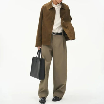 Aidase Mens Suit Trousers Classic Commuter Casual Trousers Autumn Business Daily Office Simple Straight Trousers Men'S Clothing 2024 aidase-shop